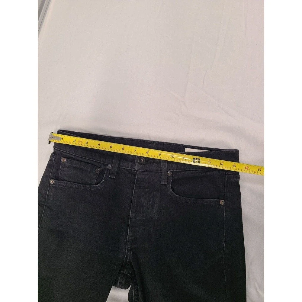 rag & bone New York Fit 1 Extra Slim Black Holes Distressed Jeans Men's Size 30